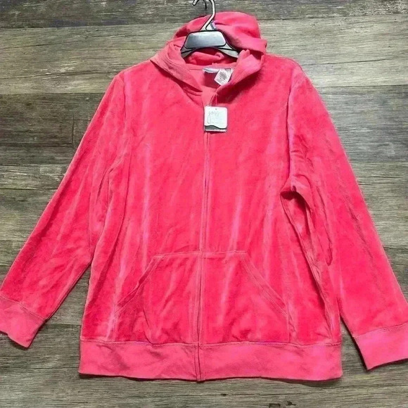 Just My Size Jackets & Blazers - Juicy Couture Pink Velour Hoodie